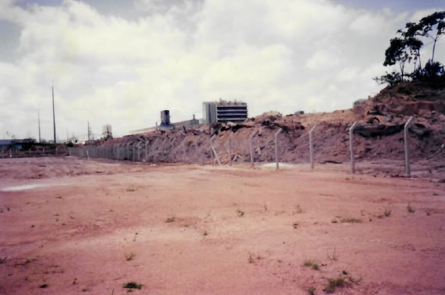 Ano 1996 - Cerca que delimita os fundos do terreno